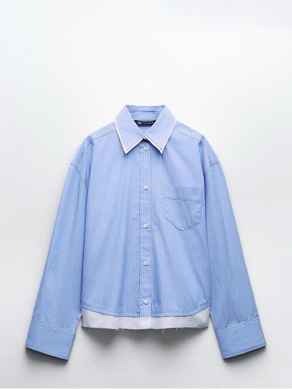 Zara Light Blue Pinstripe Women’s Button-Down Shirt